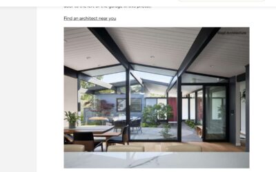 Houzz features our Flowing Courtyard Eichler